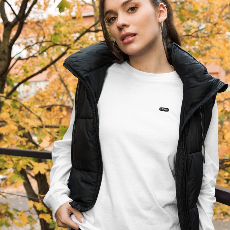 Basic - Noir/Blanc - T-shirt Unisexe à Manches Longues