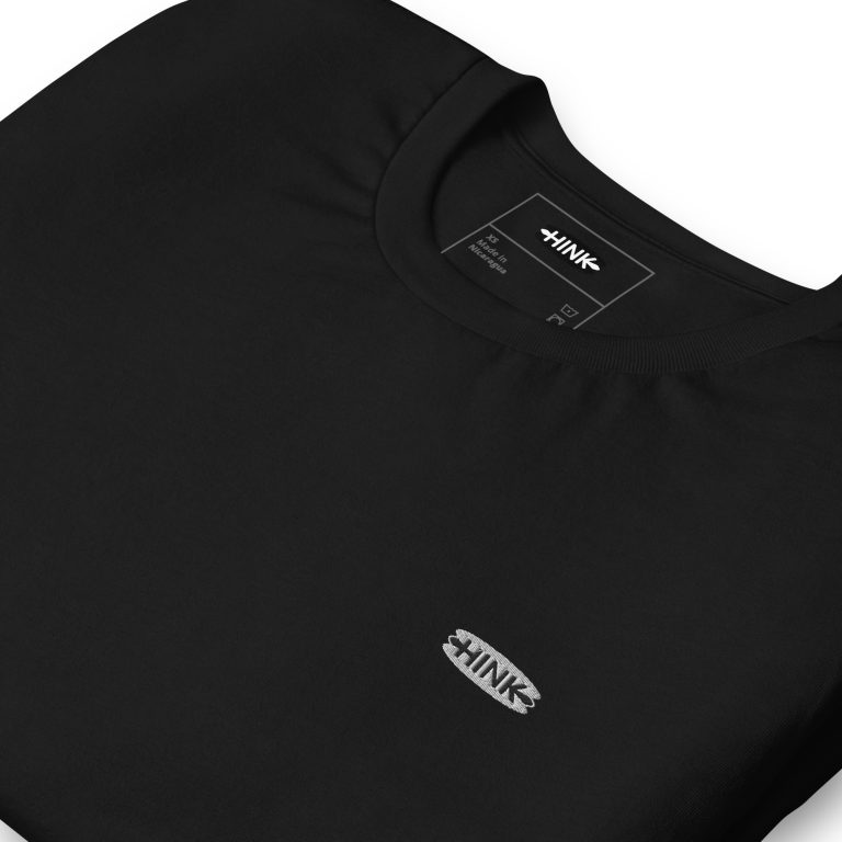 Basic - Noir/Blanc - T-shirt unisexe brodé