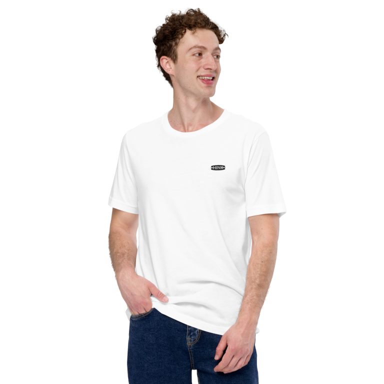 Basic - Noir/Blanc - T-shirt unisexe brodé