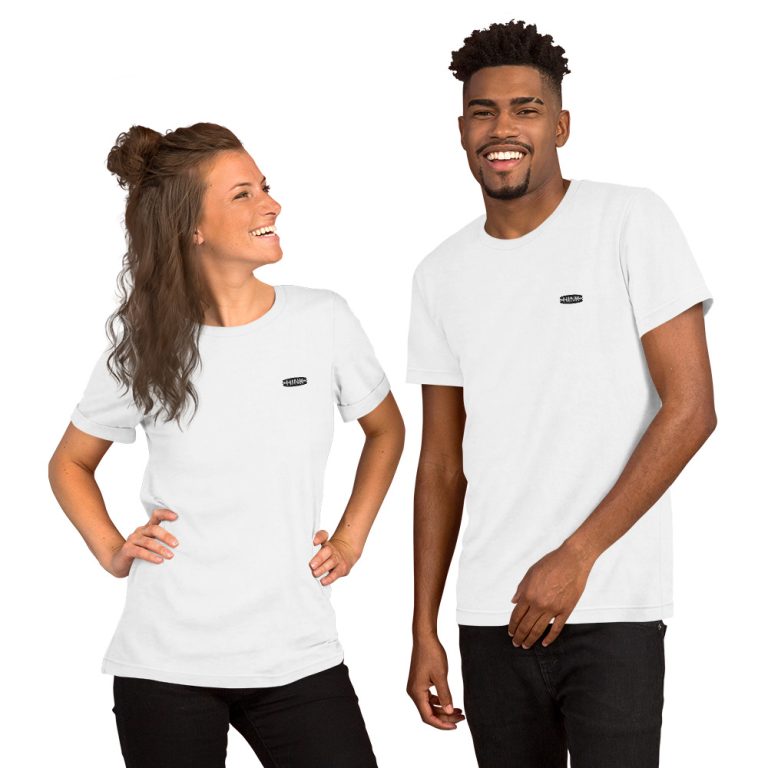 Basic - Noir/Blanc - T-shirt unisexe brodé